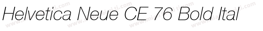 Helvetica Neue CE 76 Bold Italic字体转换